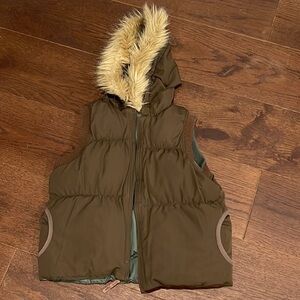 Alpha Industries Green Reversible Kids Vest Size Small